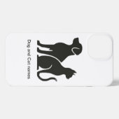 Hond en Kat boho ontwerp iPhone Hoesje (Achterkant horizontaal)