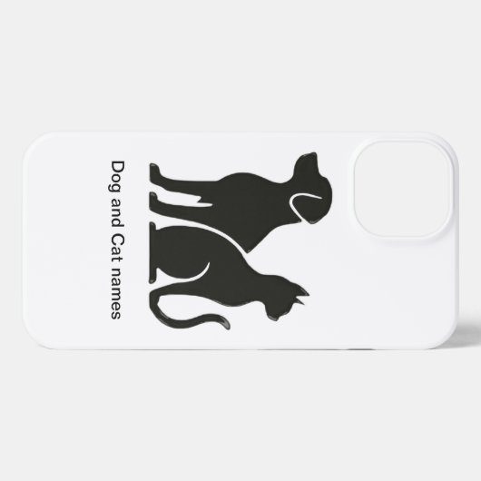 Hond en Kat boho ontwerp iPhone Hoesje (Achterkant horizontaal)