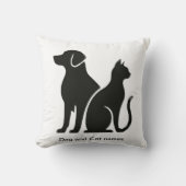 Hond en Kat boho ontwerp Kussen (Voorkant)