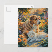 Hond en Kat Briefkaart (Voorkant / Achterkant)