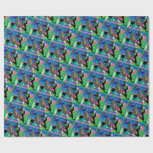 Hond en Kat, Cadeaupapier (Vlak)