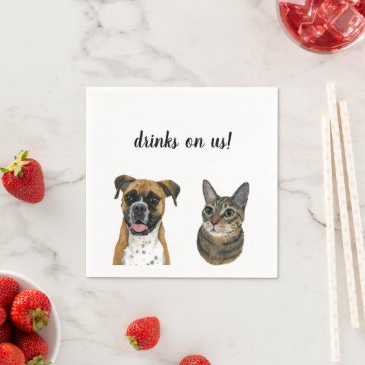 Hond en Kat Cocktail servetten (Insitu)