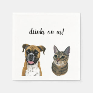 Hond en Kat Cocktail servetten