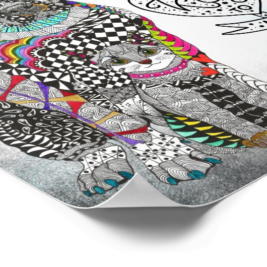 Hond en Kat Dierenredding en Huisdier Adoptie Post Poster (Hoek)