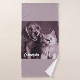 Hond en Kat, Gepersonaliseerd Opzoeken Badhanddoek