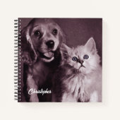 Hond en Kat, Gepersonaliseerd Opzoeken Notitieboek (Voorkant)