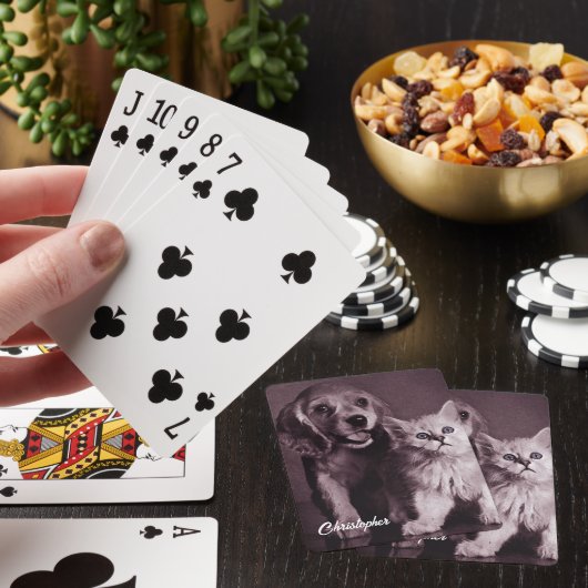 Hond en Kat, Gepersonaliseerd Opzoeken Pokerkaarten (Insitu)