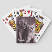 Hond en Kat, Gepersonaliseerd Opzoeken Pokerkaarten (Achterkant)
