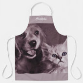 Hond en Kat, Gepersonaliseerd Opzoeken Schort (Voorkant)