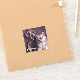Hond en Kat, Gepersonaliseerd Opzoeken Sticker