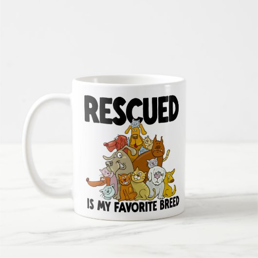 Hond en Kat Gered is mijn Favoriete Ras Mok (Links)