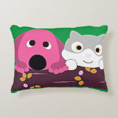 Hond en kat gooien kussen. accent kussen (Voorkant)