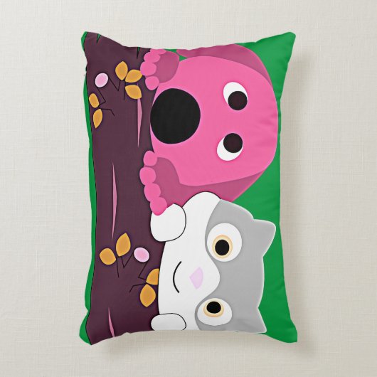 Hond en kat gooien kussen. accent kussen (Voorkant(Verticaal))