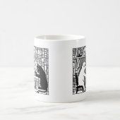 Hond en Kat in de Bibliotheek Koffiemok (Center)