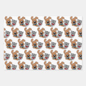 Hond en Kat Inpakpapier Vel Set (Voorkant)