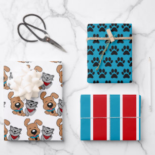 Hond en Kat Inpakpapier Vel Set