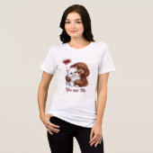 Hond en kat, jij en ik T-shirt (Voorkant volledig)