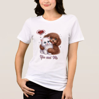 Hond en kat, jij en ik T-shirt