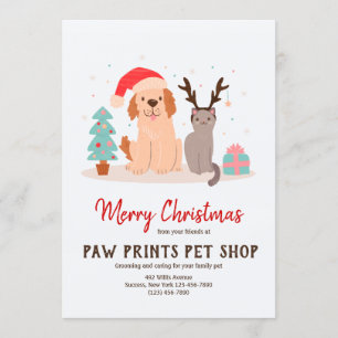 Hond en Kat Kerst Kaart