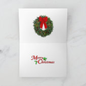 Hond en Kat Kerst Kaart met Santa en Fretten (Binnen)