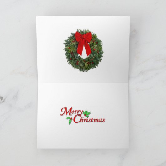 Hond en Kat Kerst Kaart met Santa en Fretten (Binnen)