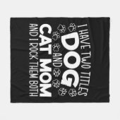 Hond en kat mam Moederdag beste mam ooit dierlijk Fleece Deken (Voorkant (Horizontaal))
