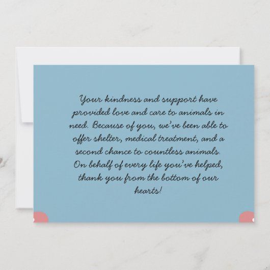 Hond en kat redden bedankkaart (Achterkant)