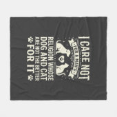 Hond en Kat Religie Citaten Fleece Deken (Voorkant (Horizontaal))