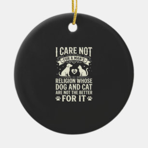 Hond en Kat Religie Citaten Keramisch Ornament