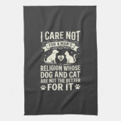 Hond en Kat Religie Citaten Theedoek (Verticaal)