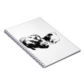 Hond en kat rusten samen monochroom Notitieboek (Rechterzijde)