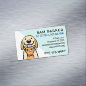 Hond en Kat Schattige Pet Sitting Funny Dierenvrie Magnetisch Visitekaartje (Voorbeeld)