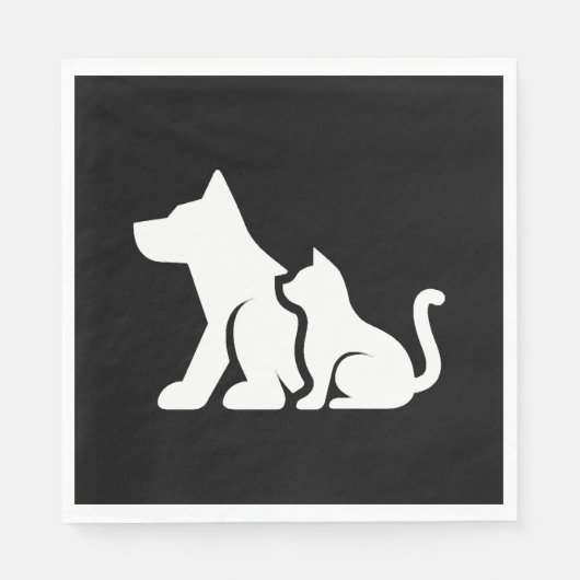 Hond en kat servet (Voorkant)