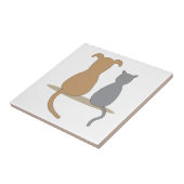 Hond en kat tegeltje (Zijkant)