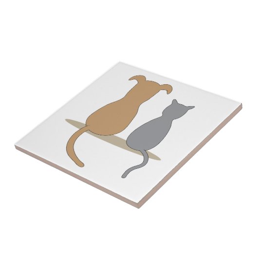 Hond en kat tegeltje (Zijkant)