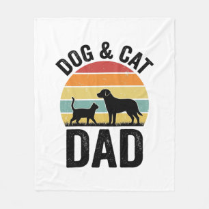 Hond en Kat Vader Vintage Huisdier Liefhebber Shir Fleece Deken