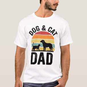 Hond en Kat Vader Vintage Huisdier Liefhebber Shir T-shirt