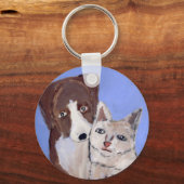 hond en kat van eric ginsburg sleutelhanger (Voorkant)