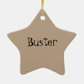 Hond- en kattenblik in het raam, Pet Sympathie Keramisch Ornament (Achterkant)