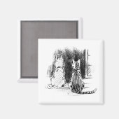 Hond- en kattenblik in het raam, Pet Sympathie Magneet (Voorkant / Achterkant)