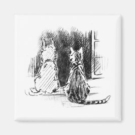 Hond- en kattenblik in het raam, Pet Sympathie Magneet