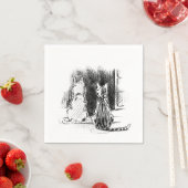 Hond- en kattenblik in het raam, Pet Sympathie Servetten (Insitu)