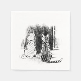 Hond- en kattenblik in het raam, Pet Sympathie Servetten