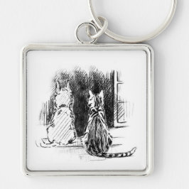 Hond- en kattenblik in het raam, Pet Sympathie Sleutelhanger