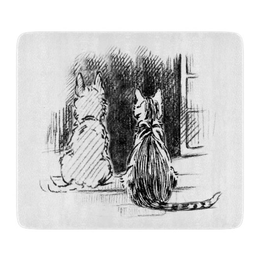 Hond- en kattenblik in het raam, Pet Sympathie Snijplank (Voorkant)