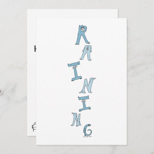 Hond- en kattenkratten en honden bedankkaart (Voorkant / Achterkant)