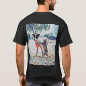 Hond- en kattenkunst T-shirt (Achterkant)