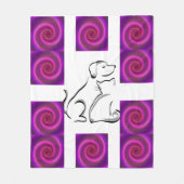 Hond- en kattenliefdesdededededededeken. fleece deken (Voorkant)