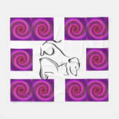 Hond- en kattenliefdesdededededededeken. fleece deken (Voorkant (Horizontaal))