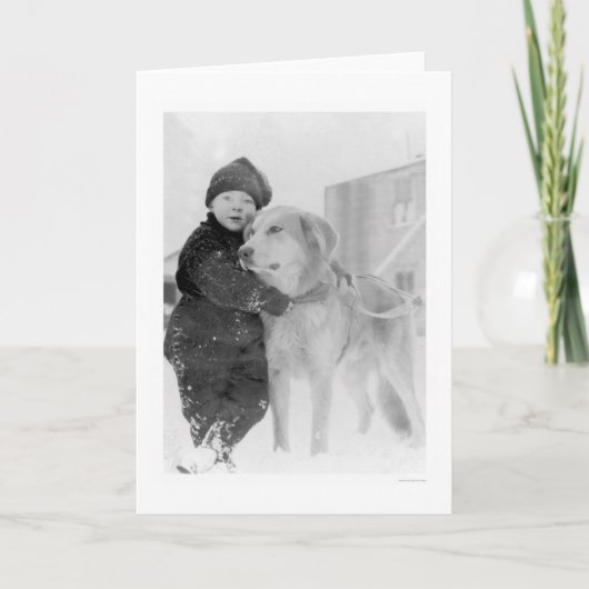 Hond en Kind Nome Alaska 1926 Kaart (Voorkant)